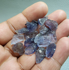 Excellent Blue Iolite Rough 16 Pcs Lot Size 12-17 MM Loose Gemstone For Jewelry