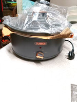 Tower 6.5L Slow Cooker, Cavaletto,  Grey and Rose Gold