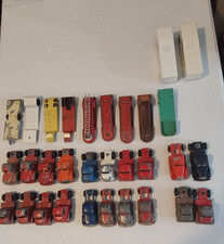 Vintage Tootsie Toy Lot- 20 Truck cabs and 11 Trailers;enclosed, flatbed, fire