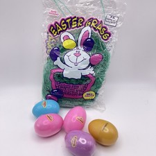 Vintage Unopened Toys R Us Easter Grass Bag Play-Doh Easter Eggs 1980s FREE SHIP