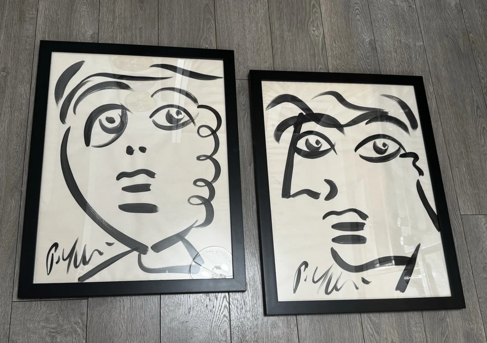 Peter Robert Keil DOS PINTURAS ENMARCADAS ÚNICAS calidad - 20”x26” cada una enmarcada. Foto 3 de 4