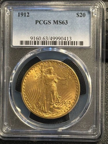 1912 Saint Gaudens Double Eagle PCGS MS-63