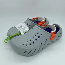 Crocs Echo Clogs Slip On Comfort Waterproof Strap Gray Mirage Size 10 Mens