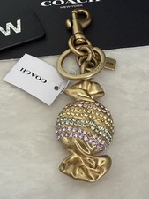 NEW COACH RAINBOW PAVE CRYSTALS CANDY BAG CHARM KEYRING CDD09