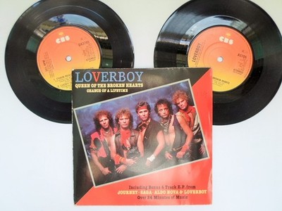 Loverboy Queen Of The Broken Hearts 2x7'' CBS DA3705 EX/VG 1983 picture sleeve...