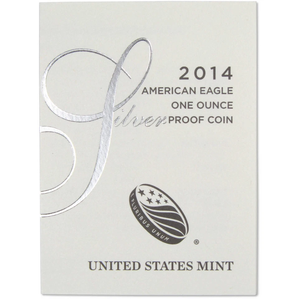 Moeda à prova de barras American Silver Eagle Choice 2014 W $1 OGP CERTIFICADO DE AUTENTICIDADE - Imagem 4 de 4