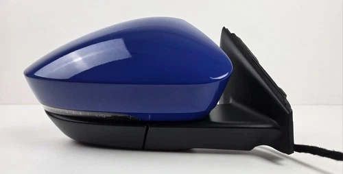 SKODA KAROQ 2019 RIGHT DRIVER WING MIRROR BLUE 11 PIN POWER FOLD OEM 57C857934