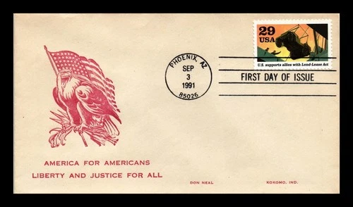 US COVER FIRST DAY OF ISSUE UNITED STATES SUPPORTS ALLIES WITH LEND LEASE ACT