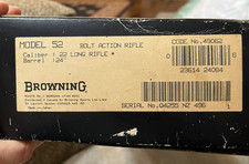 Browning Model 52 Abolt 22 Long Rifle  Empty Gun Box Only