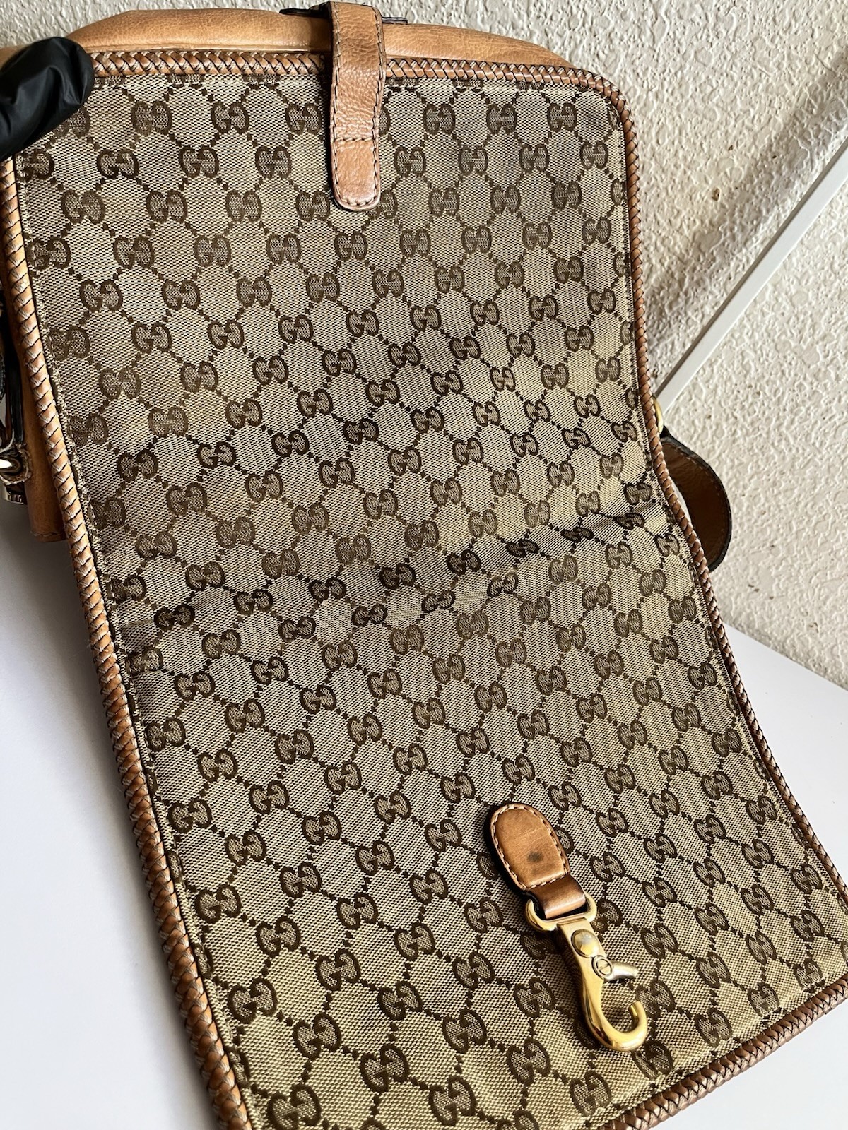 Gucci Marrakech Shoulder Bag Brown Leather thumbnail 4