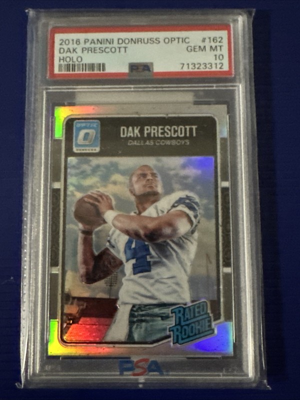 2016 DAK PRESCOTT PANINI DONRUSS OPTIC #162 HOLO PSA 10 [RC] DALLAS COWBOYS