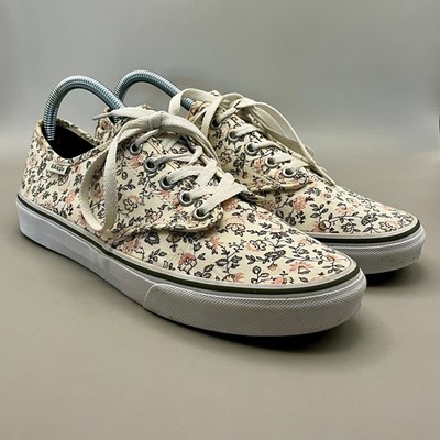 Vans Authentic Pro Low Ditsy Floral Womens 9.5 Beige Flowers Sneakers