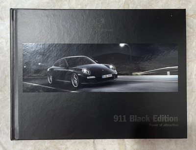PORSCHE 911 997 BLACK EDITION HARDBACK PRESTIGE SALES BROCHURE USA 2011 - 2012