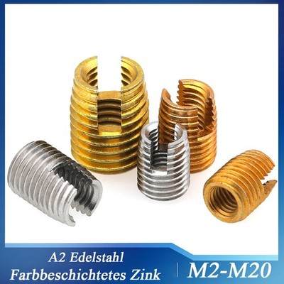 Gewindeeinsatz selbstschneidend Edelstahl V2A Kohlenstoffstahl M2 - M20