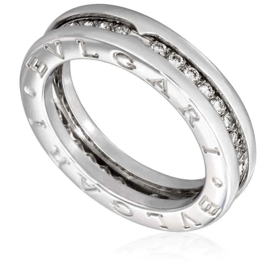 Bvlgari B.Zero1 18K White Gold 1-Band Diamond Pave Ring | eBay