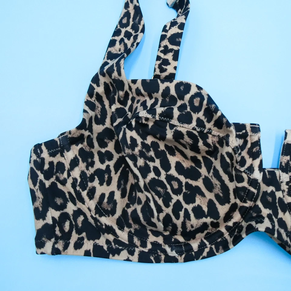 Nuevo top de bikini Victorias Secret 38D corte de leopardo con aros push up correa ancha Foto 3 de 4