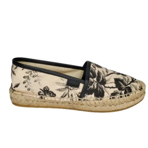 Espadrilles plates femme Gucci imprimé floral toile à enfiler EU 36,5 US 6,5