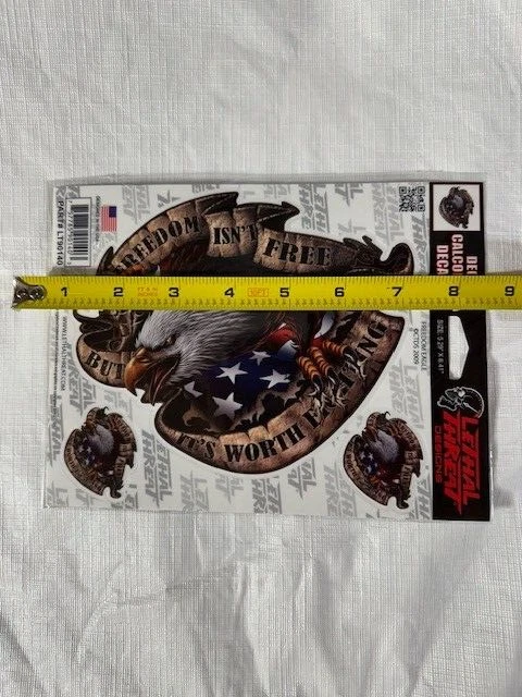 Calcomanías adhesivas Freedom Isn’t Free but It's Worth Fighting Bald Eagle Foto 4 de 4