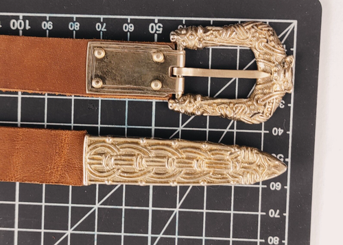 Medieval Leather Belt, 10th Century Viking Waist Belt, Gnezdovo Replica Belt - Picture 6 of 6