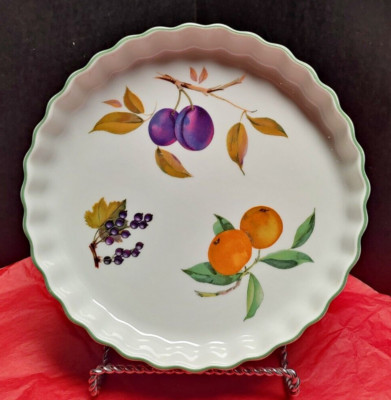 9'' Pie Tart Quiche Baking Dish Oven to Table Ware Royal Worcester Evesham Vale