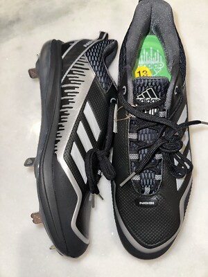 Adidas Icon 7 Boost Dripped Out  baseball cleats Men`s Size 13  FZ0319 Black