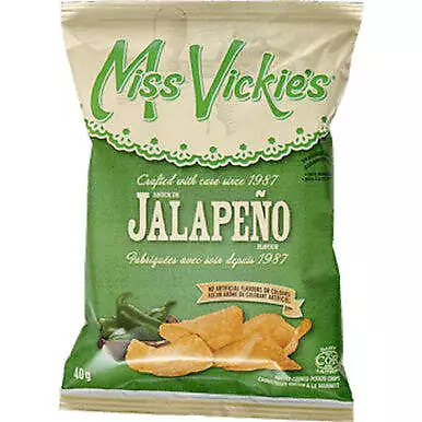 Caja de papas fritas cocidas Miss Vickie's Jalapeño (40ct x 40g/1,4 oz) - Imagen 3 de 3