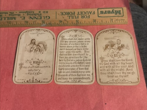 3 - Tarjetas comerciales de mandamientos religiosos