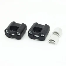 Black HandleBar Fat Bar Mount Clamps Risers Adaptor 7/8" to 1 1/8" Dirt Pit Bike