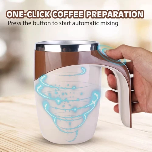 Automatic Self Mixing Magnetic Coffee Cup Stainless Steel Milk Self Stirring Mug - Picture 7 of 20