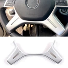 Silver Car Steering Wheel Cover Trim For Mercedes Benz M/ML Class W166 2012-2015