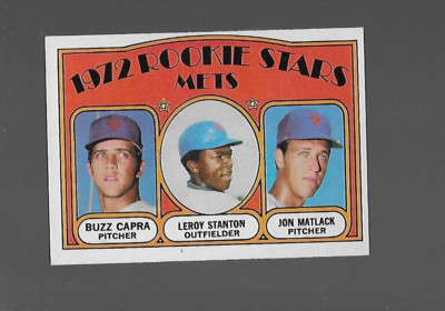 1972  Buzz Capra/Leroy Stanton/Jon Matlack, Topps Rookie Stars