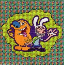 Tripping Ren High Stimpy Tabs BLOTTER ART perforated tabs psychedelic art