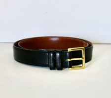 COACH black leather belt with brass buckle 36/90