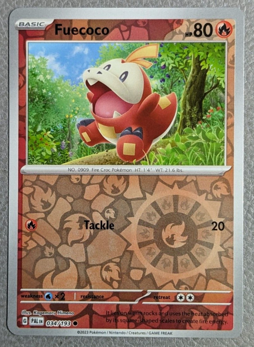 Fuecoco Reverse Holo NM PAL 034/193 Paldea Evolved Pokemon Card