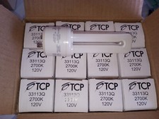 NEW Case Of 12pcs TCP 13w Quad CFL GU24 2700k 120v Light Bulbs 4.5"