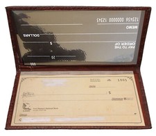 Burgundy Genuine Leather Plain Checkbook Cover Long Wallet For Men Lady