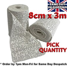 8cm MODROC Plaster of Paris Bandage CHOOSE QUANTITY.   Highest plaster loading
