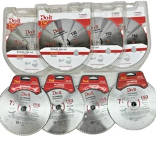 EIGHT ( 8 )  7-1/4'' 150-Tooth Circular Saw Blades, Smooth Cuts On Plywood