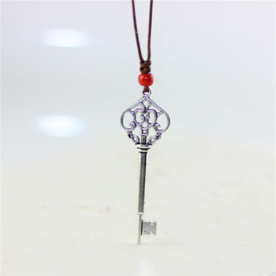 Boho Leder Schlüssel Halskette Miredo Schmuck Gypsy Bohemian Sommer Festival A148
