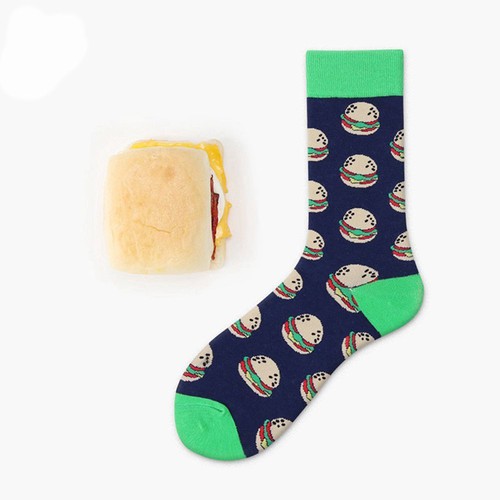 Men's Women Cool Colorful Fancy Novelty Funny Casual Combed Cotton Crew Socks - Picture 30 of 85