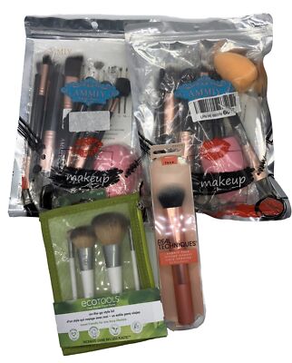 Make Up Brush Set Pinsel Set mit Real Techniques, Eco Tools und AMMIY