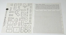 1960s Sears Furniture Cut Outs Scale Floor Plan Chart Decorating Design Sheets