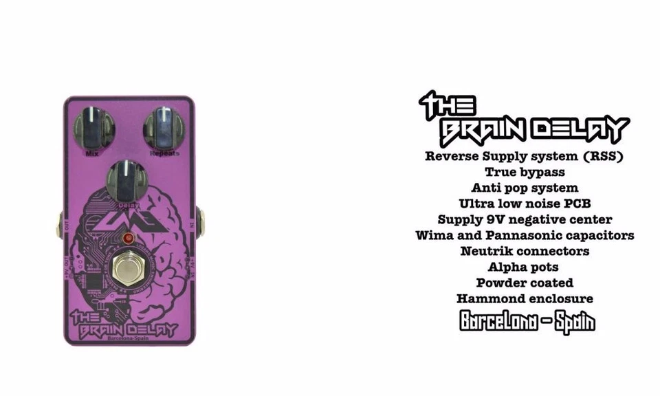 The brain delay LME. Pedal hecho en España. Para guitarra eléctrica o otros - Imagen 4 de 4