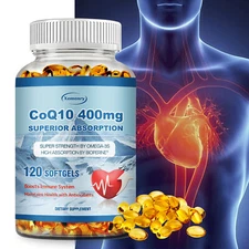 CoQ10 400mg-Ubiquinone High Absorption Coenzyme Q10 Cardiovascular Heart Health
