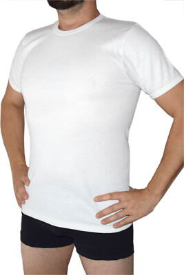 BODYPERFECT T-SHIRT 100% REINE BAUMWOLLE MADE IN ITALY SCHWARZ-WEISS