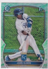 2023 Bowman #BCP-136 Juan Olmos Chrome Prospects Lunar Glow Refractor