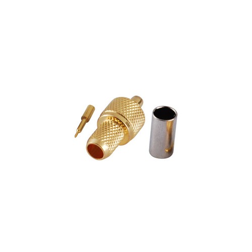 MMCX crimp male plug RF coaxial connector for RG58 LMR195 RG400 cable 50 Ohm - Picture 4 of 4