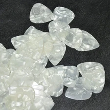 100 pcs/lot white Pearl Celluloid Thin 0.46mm Blank Guitar Picks New