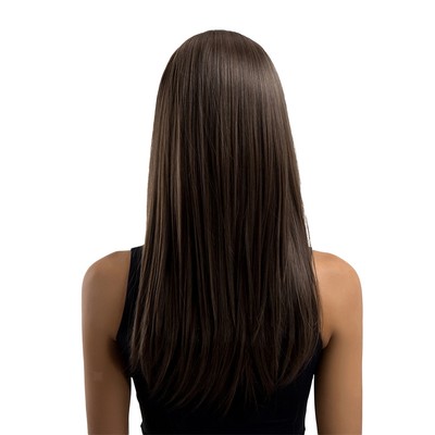 Natural Synthetic Wig Straight 22 Inches Long Hair Party Full Wigs