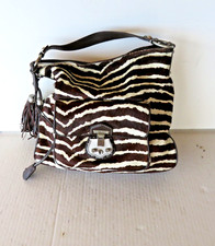 Talbots Large Zebra Cowhide Tote Hobo Bag Handbag Purse Shoulder Laptop Bag New